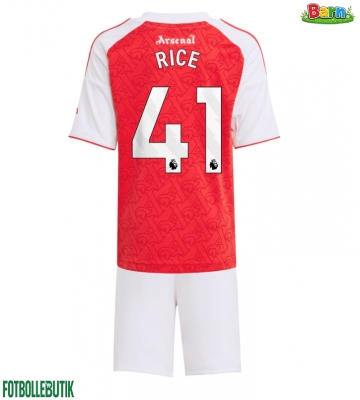 Arsenal Declan Rice #41 Hemmaställ Barn 2025-26 Kortärmad (+ Korta byxor)